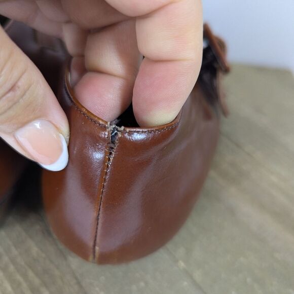 Vintage Bassoto Italy Leather Triple-Buckle Shoes – Size EU 40 (US 9) – Brown - Picture 7 of 12